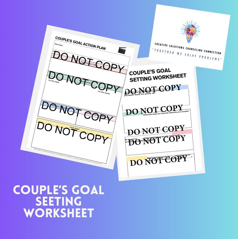 Couple's Goal Setting Worksheet